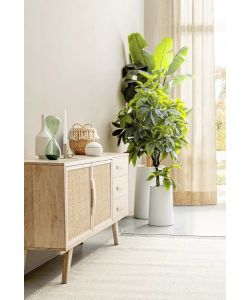 Bizzotto Credenza Sahana in Legno - 2 Ante e 3 Cassetti - 155x40x80 cm