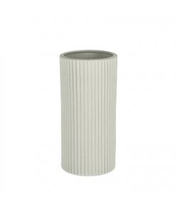 Bizzotto Vaso Decorativo Cilindrico in Porcellana Grigio Ø12,5x26cm
