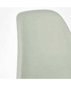 Sedia System da interno verde con gambe in legno di faggio