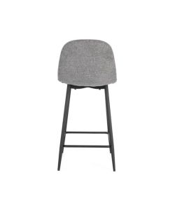 Bizzotto Sgabello Irelia Grigio con Seduta Imbottita H92 cm