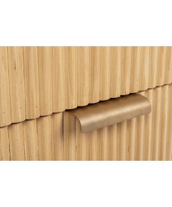 Bizzotto Comodino Charley 3 Cassetti Bianco e Naturale - 40x30xH62 cm