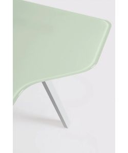 Bizzotto Scrivania Charlie Angolare 150x80 cm Vetro Temperato e Acciaio