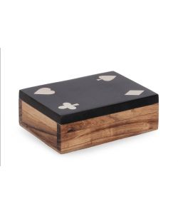 Bizzotto Decorazione Carte Fortune nera 11,3x8,3 cm in legno