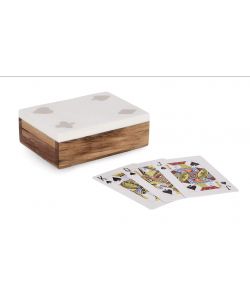 Bizzotto Decorazione Carte Fortune Bianco 11,3x8,3 cm Compatta
