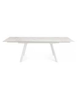 Bizzotto Tavolo Estensibile Jarkko Effetto Marmo Bianco 160-240x90 cm