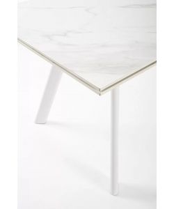 Bizzotto Tavolo Estensibile Jarkko Effetto Marmo Bianco 160-240x90 cm