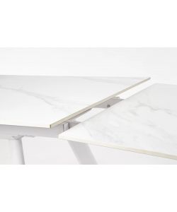 Bizzotto Tavolo Estensibile Jarkko Effetto Marmo Bianco 160-240x90 cm