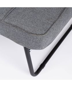 Bizzotto Pouf Letto Barney Grigio Scuro 1 Posto 194x70x44 cm Interni