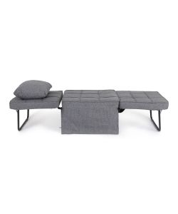 Bizzotto Pouf Letto Barney Grigio Scuro 1 Posto 194x70x44 cm Interni