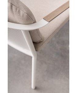 Bizzotto Set Tavolo Ulises 210x100 cm + 8 Sedie Effetto Legno per Esterni