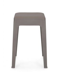 Bizzotto Sgabello Bunny Grigio Scuro con Seduta Imbottita 33x33xH47cm