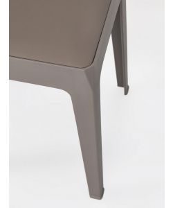 Bizzotto Sgabello Bunny Grigio Scuro con Seduta Imbottita 33x33xH47cm