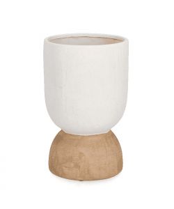 Vaso Decorativo Hector Terracotta Bianco Naturale 20,5x32 cm
