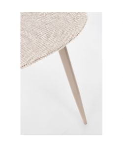 Bizzotto Sedia New Irelia Imbottita Beige e Gambe Tortora 44x53xH84 cm