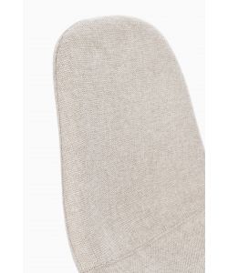 Bizzotto Sedia New Irelia Imbottita Beige e Gambe Tortora 44x53xH84 cm
