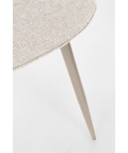 Bizzotto Sedia New Irelia Imbottita Beige e Gambe Tortora 44x53xH84 cm