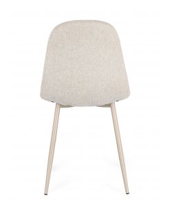 Bizzotto Sedia New Irelia Imbottita Beige e Gambe Tortora 44x53xH84 cm