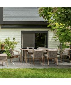 Bizzotto Tavolo Kalimera 206X106 cm Timber Alluminio e Porcellana