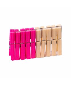Mollette in Plastica per Bucato in 2 Colori - 10 Pezzi