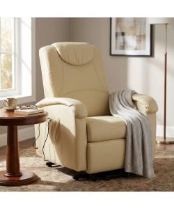 Cosma Poltrona Relax Elettrica Reclinabile Beige 72x95/182 cm