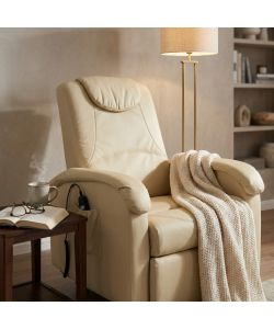 Cosma Poltrona Relax Elettrica Reclinabile Beige 72x95/182 cm
