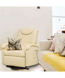 Cosma Poltrona Relax Elettrica Reclinabile Beige 72x95/182 cm
