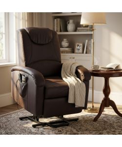 Cosma Poltrona Relax Elettrica Reclinabile Marrone 72x106 cm