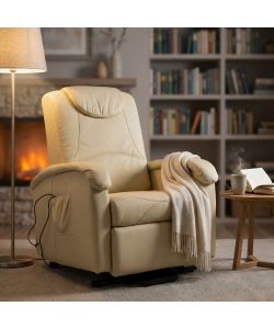Cosma Poltrona Relax Massaggiante Elettrica Beige per Interno
