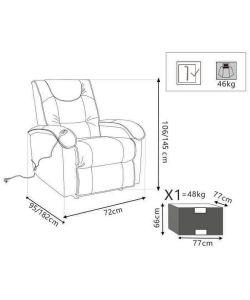 Cosma Poltrona Relax Massaggiante Elettrica Beige per Interno