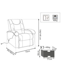 Cosma Poltrona Relax Elettrica Massaggiante Marrone 72x95x106 cm