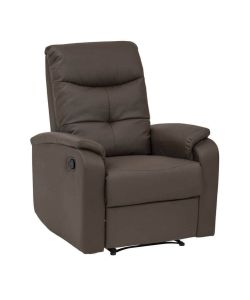 Cosma Poltrona Relax Reclinabile Marrone in Ecopelle per Interno