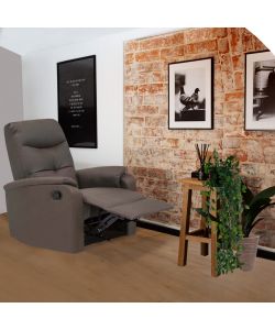 Cosma Poltrona Relax Reclinabile Marrone in Ecopelle per Interno