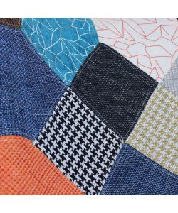 Cosma Poltrona Poggiapiedi Versailles Patchwork Multicolor 53x47x82