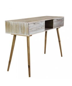 Cosma Consolle 2 Cassetti Legno Sbiancato 120x40x80 cm Rettangolare
