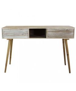 Cosma Consolle 2 Cassetti Legno Sbiancato 120x40x80 cm Rettangolare