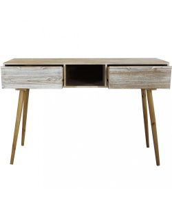 Cosma Consolle 2 Cassetti Legno Sbiancato 120x40x80 cm Rettangolare