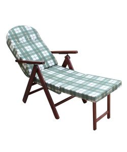 Cosma Poltrona Relax 4 Posizioni Verde con Cuscino e Prolunga 84x60 cm