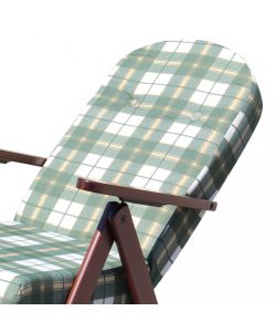 Cosma Poltrona Relax 4 Posizioni Verde con Cuscino e Prolunga 84x60 cm