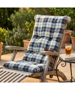 Cosma Cuscino Poltrona Relax Blu 56x16x110 cm Fodera Cotone
