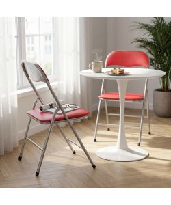 Cosma Sedia Pieghevole Slim Rossa Opaca 44x45x79 cm Interno Ufficio