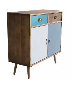 Cosma Mobiletto Surrey 2 Ante 2 Cassetti Multicolor 80x35x83 cm