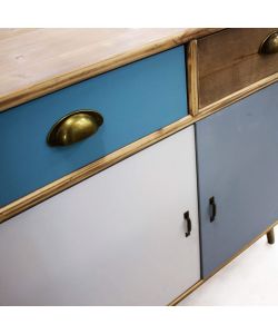 Cosma Mobiletto Surrey 2 Ante 2 Cassetti Multicolor 80x35x83 cm