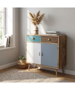 Cosma Mobiletto Surrey 2 Ante 2 Cassetti Multicolor 80x35x83 cm
