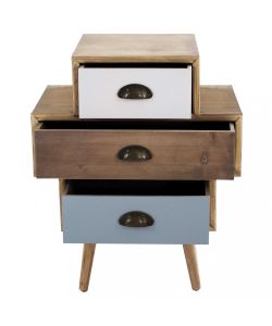 Cosma Mobiletto Victoria 3 Cassetti Colorati Marrone Chiaro 50x35x49.5