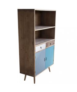 Cosma Mobiletto Barrie 2 Ante 2 Cassetti Marrone Chiaro 80x35x140