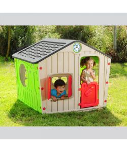 Casetta Village - Casetta in plastica multicolor 140x108x115 cm