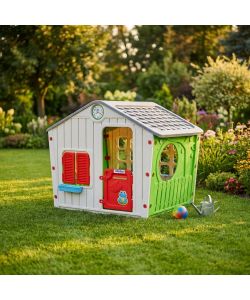 Casetta Village - Casetta in plastica multicolor 140x108x115 cm