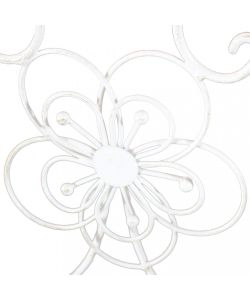 Cosma Etagere 4 Piani Bianco Antico in Metallo per Giardino 158 cm