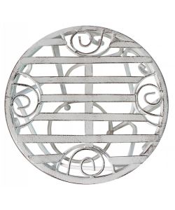 Cosma Set di 3 Fioriere in Metallo Bianco Antico Ø32-27-22 cm