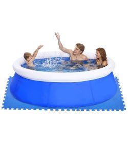 6PZ Tappetino puzzle morbido per piscina 60X60X0.8 BLU DH43871